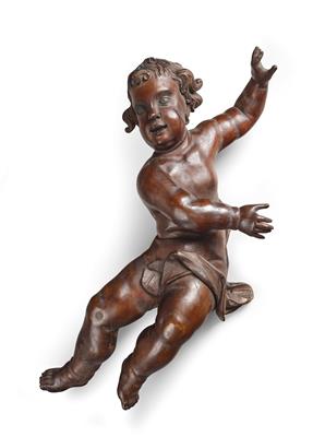 Barock Putto, - Folk Art, Sculptures and Faience