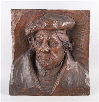 Franz Zelezny (Wien 1866 - 1932), Martin Luther, - Folk Art, Sculptures and Faience