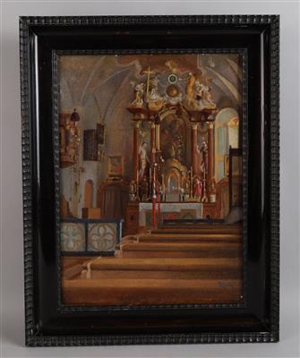 Georg Rank (Weimar 1855 - 1938 Baden b. Wien), Altar einer Pfarrkirche, - Volkskunst, Skulpturen und Fayencen