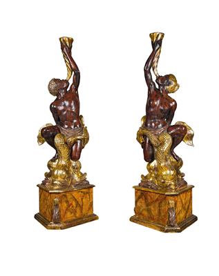 Paar venezianische Mohren, - Lidové umění, sochy a fajáns