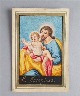 Pergamentbild S. Josephus, - Antiquariato