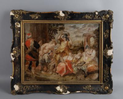 Hinteglasbild, Augsburg - Allegorie des Sieges, - Volkskunst, Skulpturen, Fayencen und Weihnachtskrippen
