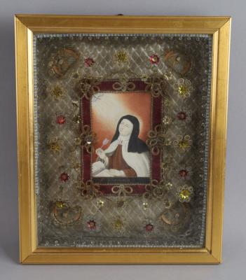 Hl. Theresa von Avila, Klosterarbeit, - Folk art, sculptures, faiences and Christmas cribs