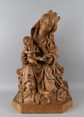 Madonna mit Kind, - Volkskunst, Skulpturen, Fayencen und Weihnachtskrippen