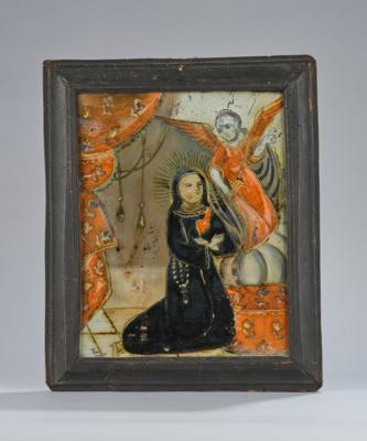 Hinterglasbild, Raimundsreut - Hl. Theresa von Avila, - Arte popolare e religiosa, sculture e maioliche