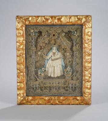 Klosterarbeit, Madonna mit Kind, - Arte popolare e religiosa, sculture e maioliche