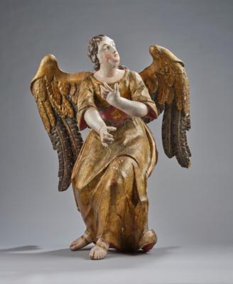 Sitzender Engel, - Volkskunst, Skulpturen & Fayencen
