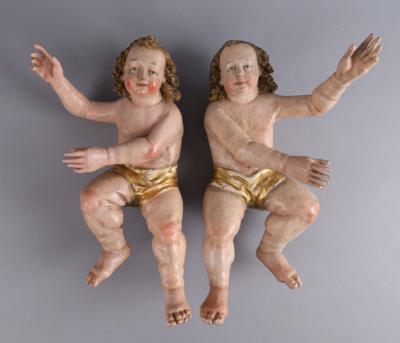 Zwei Putti, - Arte popolare e religiosa, sculture e maioliche