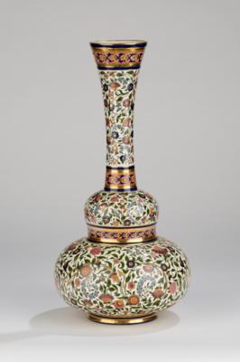 Große Vase, Zsolnay, Pécs um 1875/80, - Folk Art, Sculptures & Faiences