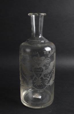 Barocke Flasche mit Doppeladler, - Volkskunst, Skulpturen und Fayencen