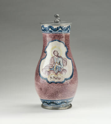 Birnkrug, Gmunden, 3. Viertel 18. Jh., - Antiques, folk art, sculptures & faience