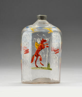 Branntweinflasche, alpenländisch um 1800, - Antiquitäten, Volkskunst, Skulpturen & Fayencen