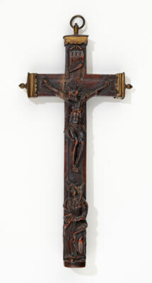 Reliquienkreuz, alpenländisch 18. Jh., - Arte popolare e religiosa, sculture e maioliche