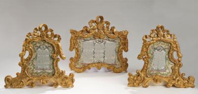 Drei barocke Kanontafeln, 18. Jh., - Antiquariato, arte popolare, sculture e maioliche