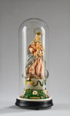 Wachsstürzel, St. Maria Rosenkranz, 19. Jh., - Antiquitäten, Volkskunst, Skulpturen & Fayencen
