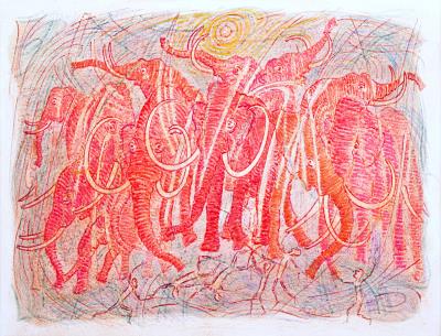 Ulrich Gansert, "Elefanten im Permafrost", 2023 - Artists for Children Charity Art Auction
