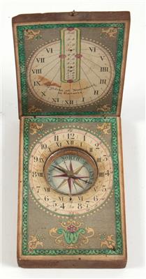 A 19th century Diptych Sundial - Historické vědecké přístroje a globusy