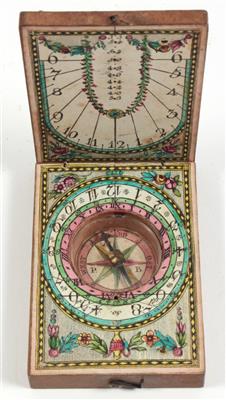 An early 19th century Diptych wood sundial - Strumenti scientifici e globi d'epoca