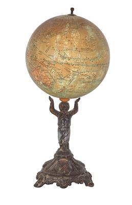 A c. 1900 Heymann terrestrial World Globe - Historické vědecké přístroje a globusy