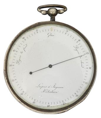 A rare Bimetal Thermometer - Historické vědecké přístroje a globusy