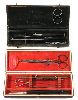 Two 19th century Sets of surgical instruments - Antique Scientific Instruments and Globes