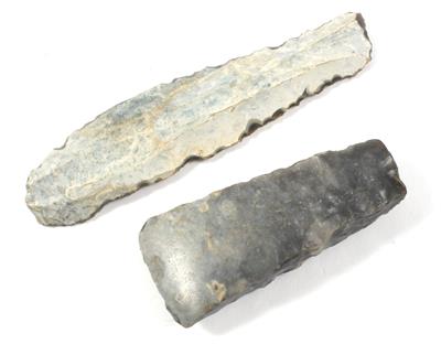 Two neolithic stone Tools - Strumenti scientifici e globi d'epoca