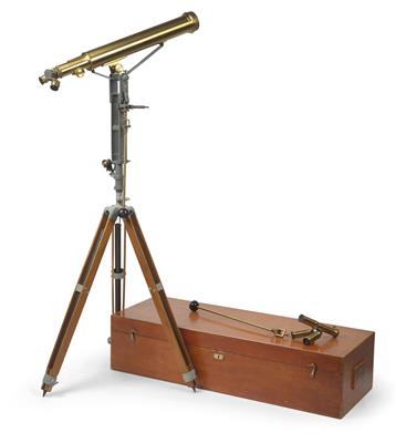 A mid 19th century Telescope - Historické vědecké přístroje a globusy, fotoaparáty