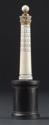 A late 18th century ivory Calendar - Historické vědecké přístroje a globusy, fotoaparáty