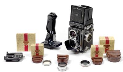 Rolleiflex T - Historické vědecké přístroje a globusy, fotoaparáty