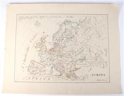 Three 19th century hand drawn Maps - Historische wissenschaftliche Instrumente und Globen - Klassische Fotoapparate und Zubehör