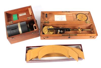 Fünf Zeicheninstrumente - Historische wissenschaftliche Instrumente und Globen - Klassische Fotoapparate und Zubehör
