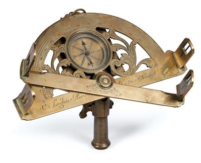 An 18th century French brass Graphometer - Antique Scientific Instruments and Globes