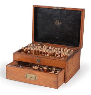 Large Homeopathic Chest by James Epps & Co. - Historische wissenschaftliche Instrumente und Globen - Klassische Fotoapparate und Zubehör