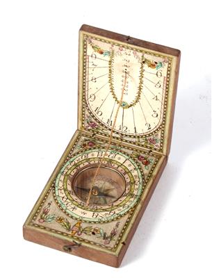 A c. 1820 German Diptych Sundial - Historische wissenschaftliche Instrumente und Globen - Klassische Fotoapparate und Zubehör