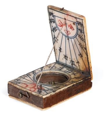 A miniature diptych Sundial - Antique Scientific Instruments and Globes