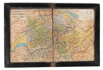 A c. 1875 Swiss Relief Map - Antique Scientific Instruments and Globes