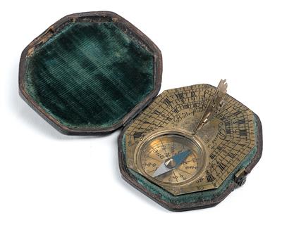 A French brass Sundial - Historische wissenschaftliche Instrumente und Globen - Klassische Fotoapparate und Zubehör