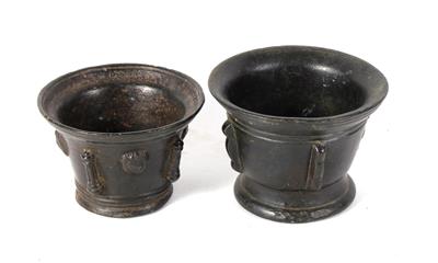 Two bronze Mortars - Antique Scientific Instruments and Globes