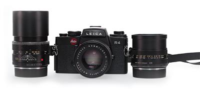 Leica R4 mit drei Objektiven - Historische wissenschaftliche Instrumente, Globen und Fotoapparate