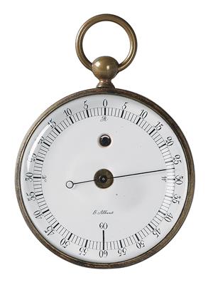 A 19th century metal Thermometer - Strumenti scientifici, globi d'epoca e macchine fotografiche