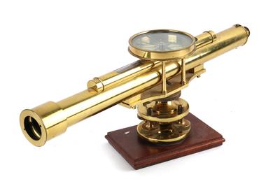 A 19th century brass Level by Troughton - Historické vědecké přístroje, globusy a fotoaparáty