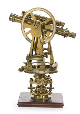 A Troughton & Simms brass Theodolite - Historické vědecké přístroje, globusy a fotoaparáty
