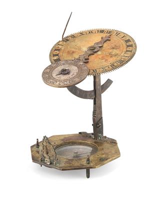 A mid 18th century equatorial minute Sundial - Historické vědecké přístroje, globusy a fotoaparáty