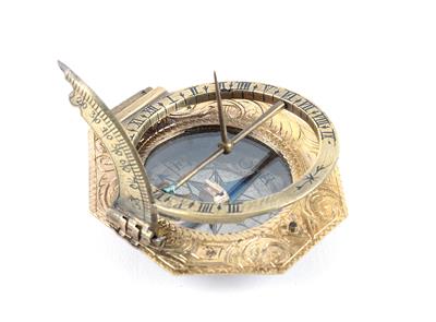 An equinoctial compass Sundial - Strumenti scientifici, globi d'epoca e macchine fotografiche