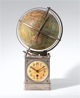 A c. 1910 terrestrial Globe Clock - Antique Scientific Instruments, Globes and Cameras