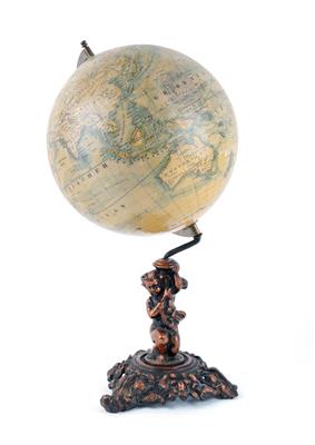 A Jan Felkl & Son terrestrial Globe on figural stand - Strumenti scientifici, globi d'epoca e macchine fotografiche