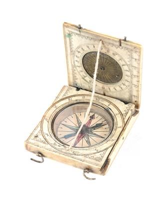 A Dieppe diptych Sundial - Antique Scientific Instruments, Globes and  Cameras 2018/09/13 - Starting bid: EUR 300 - Dorotheum