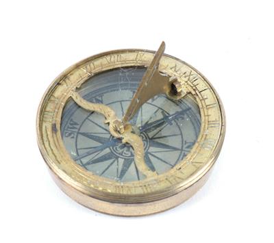 An 18th century English box Sundial - Antique Scientific Instruments, Globes and Cameras