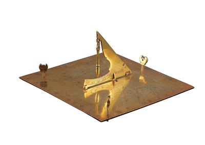 A 1799 Johann Engelbrecht horizontal brass Sundial - Strumenti scientifici, globi d'epoca e macchine fotografiche