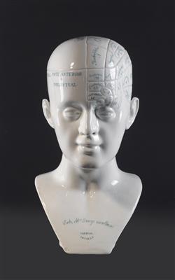 A Spanish late 19th century phrenology Bust - Historické vědecké přístroje, globusy a fotoaparáty